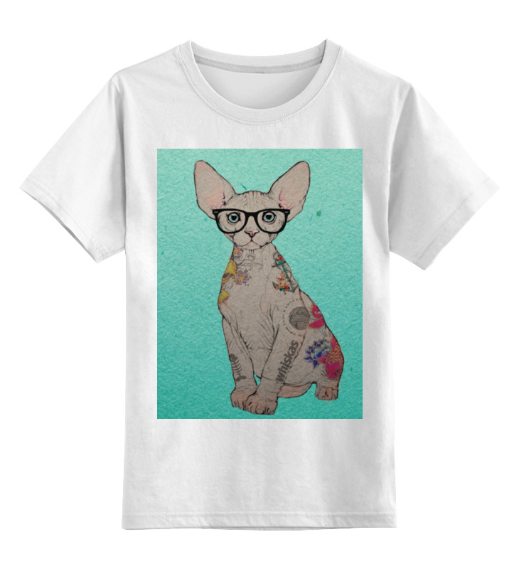 Printio Детская футболка классическая унисекс Кот хипстер printio детская футболка классическая унисекс кот хипстер