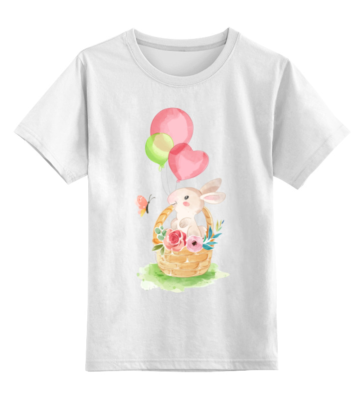 Printio Детская футболка классическая унисекс Зайчик с воздушными шариками