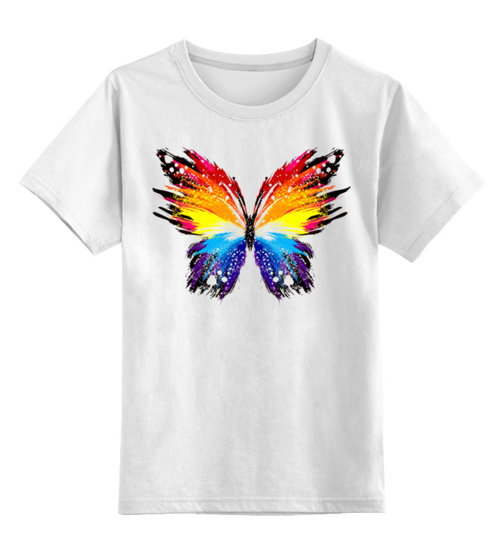 Printio Детская футболка классическая унисекс Бабочка, радуга printio детская футболка классическая унисекс радуга