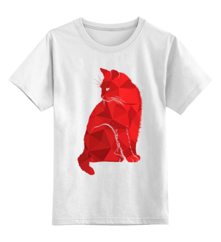 Printio Детская футболка классическая унисекс Геометрический кот printio детская футболка классическая унисекс геометрический волк