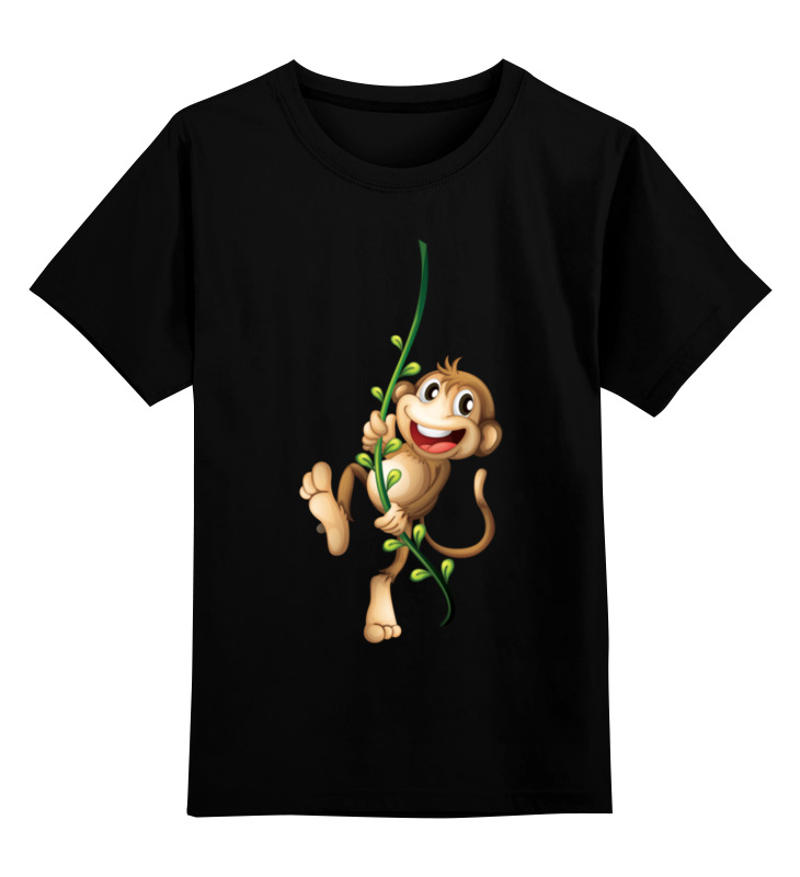 Printio Детская футболка классическая унисекс Обезьянка чи-чи-чи обезьянка чи чи чи 2433566 xs черный