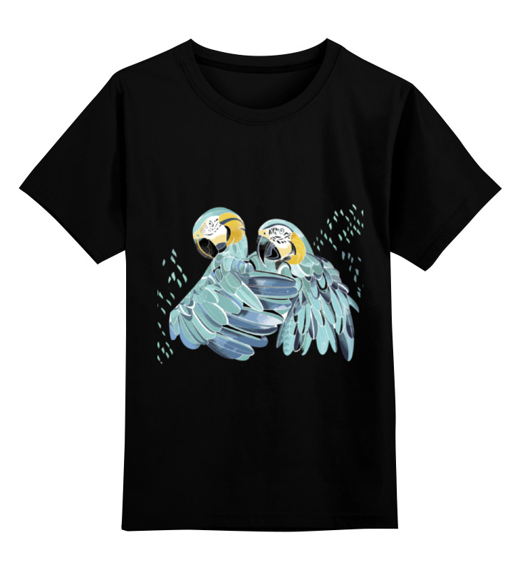 Printio Детская футболка классическая унисекс Влюбленные попугайчики детская футболка попугайчики 152 синий