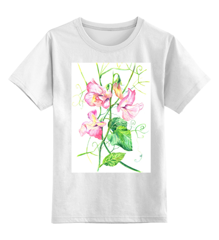 printio сумка цветы душистый горошек Printio Детская футболка классическая унисекс Цветы душистый горошек