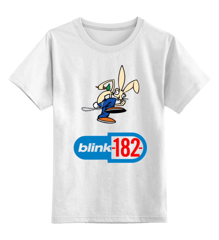 цена Printio Детская футболка классическая унисекс Blink-182 rabbit