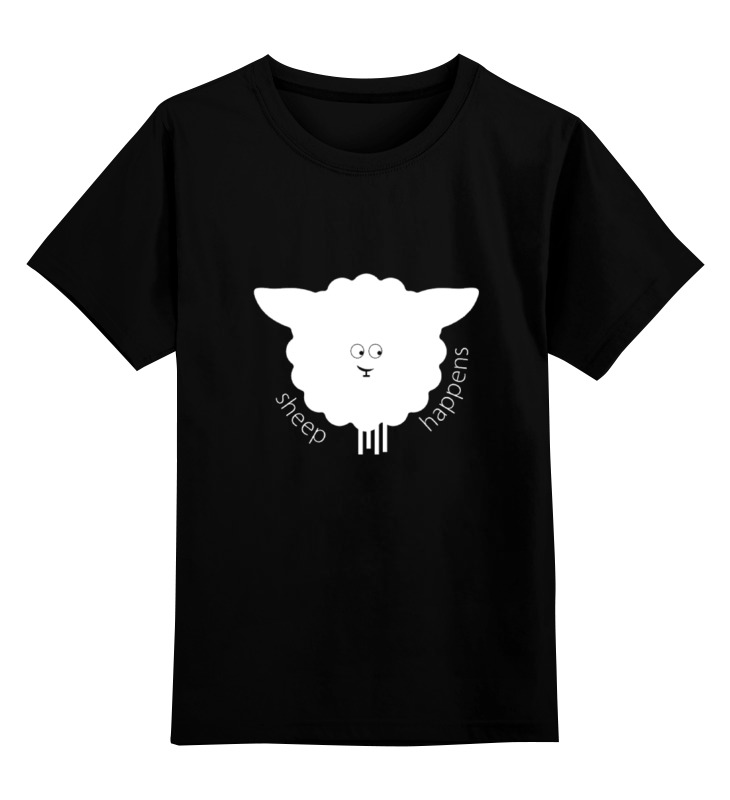 Printio Детская футболка классическая унисекс Round sheep black