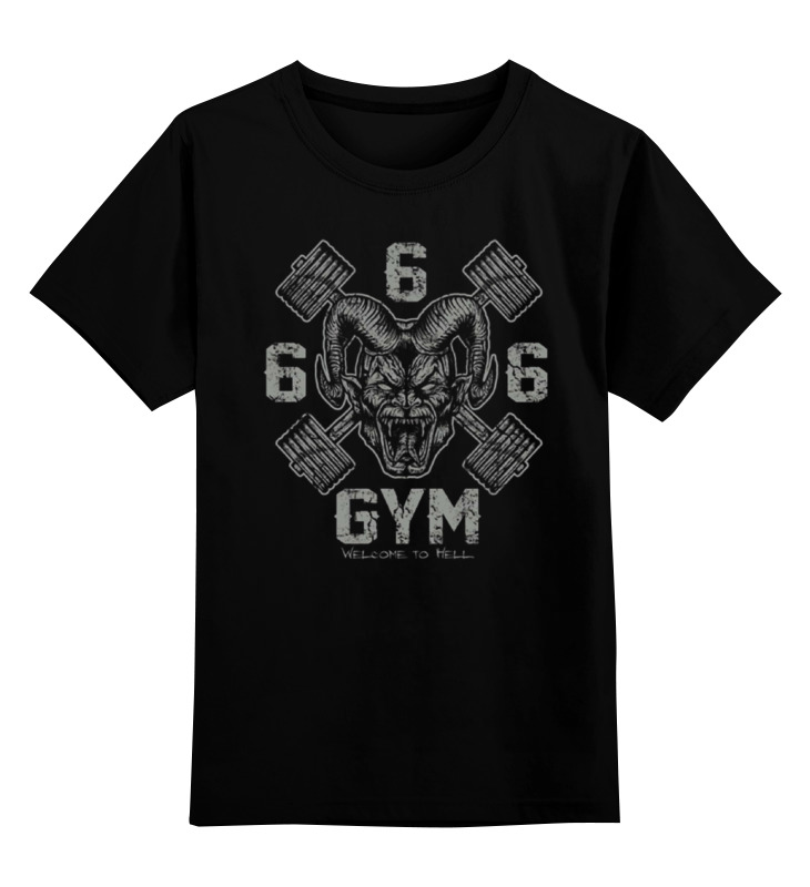 Printio Детская футболка классическая унисекс 666 gym