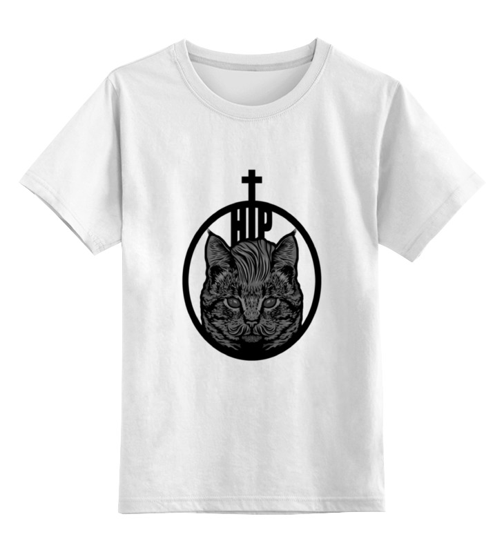 Printio Детская футболка классическая унисекс Hipster cat