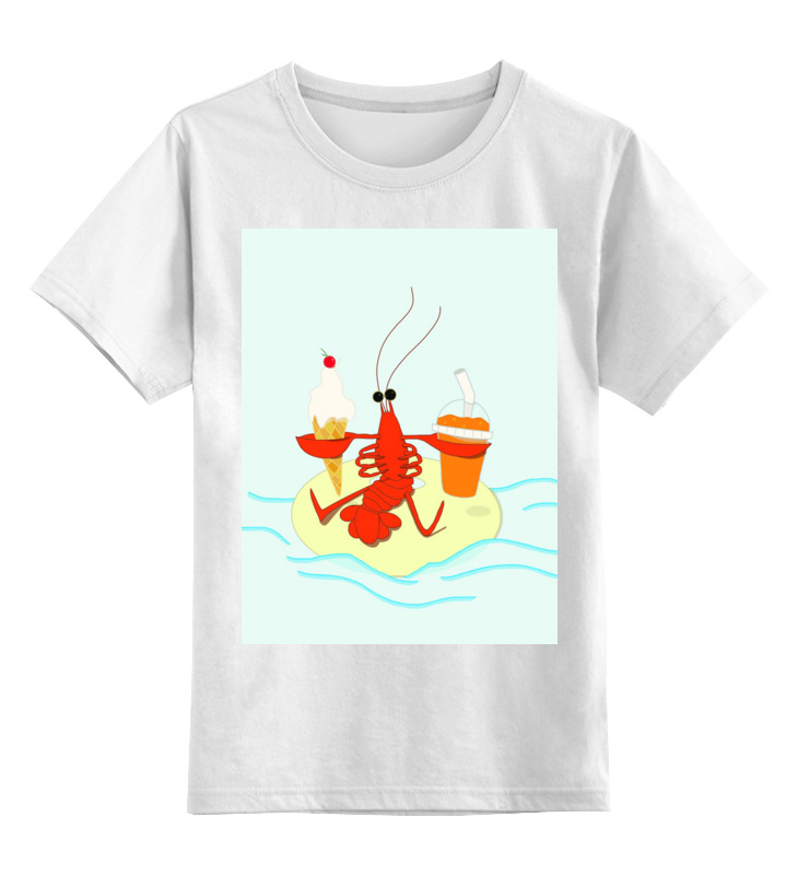 Printio Детская футболка классическая унисекс Подарок для рака. рак. отпуск. отдых. лето. детская футболка милая такса отдыхает на море 104 синий