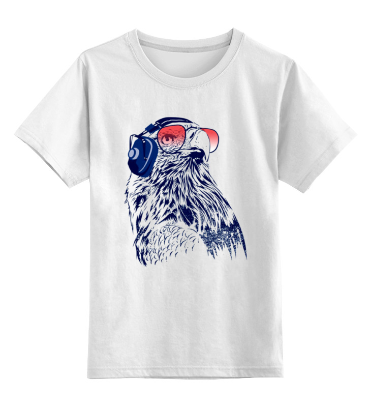 Printio Детская футболка классическая унисекс Птичка меломан