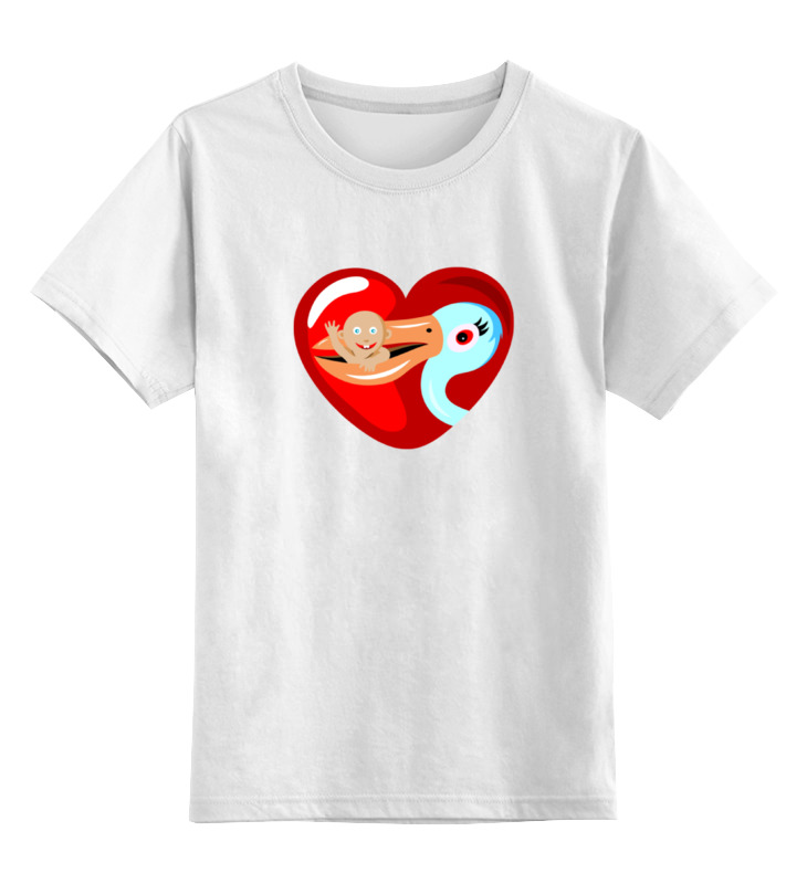 цена Printio Детская футболка классическая унисекс Аист ребенок