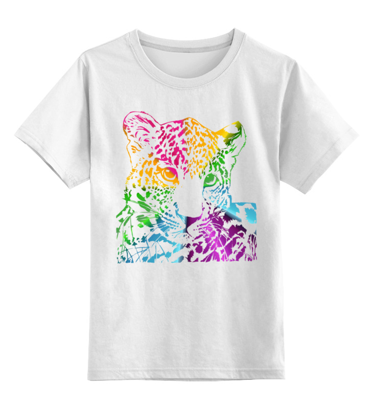 Printio Детская футболка классическая унисекс Радужный леопард детская футболка классическая унисекс скелет пророс цветами 2152945 цвет белый пол муж размер 2xs