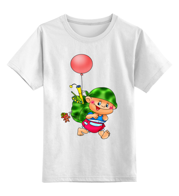Printio Детская футболка классическая унисекс Малыш с игрушками. цена и фото
