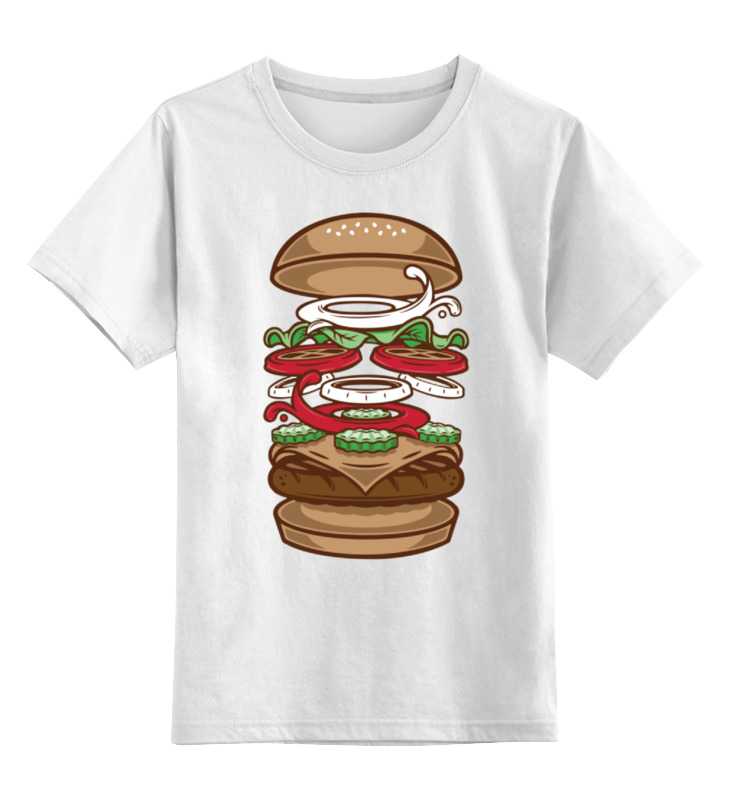 цена Printio Детская футболка классическая унисекс Burger/бургер