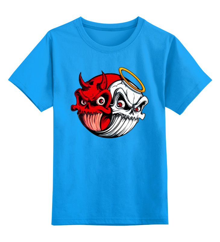 printio футболка классическая angel face devil thoughts Printio Детская футболка классическая унисекс Angel & devil