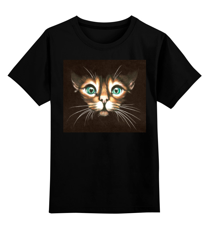 Printio Детская футболка классическая унисекс Кошка с зелеными глазами
