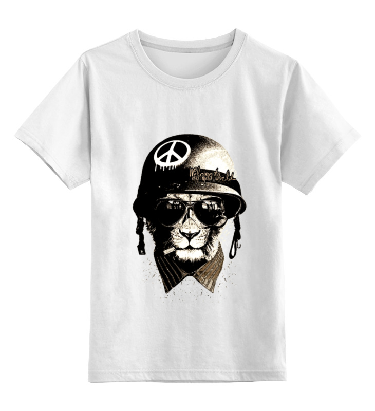 Printio Детская футболка классическая унисекс Брутальный лев. welcome to mad world фотографии