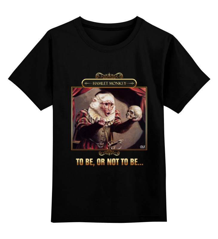Printio Детская футболка классическая унисекс Hamlet monkey