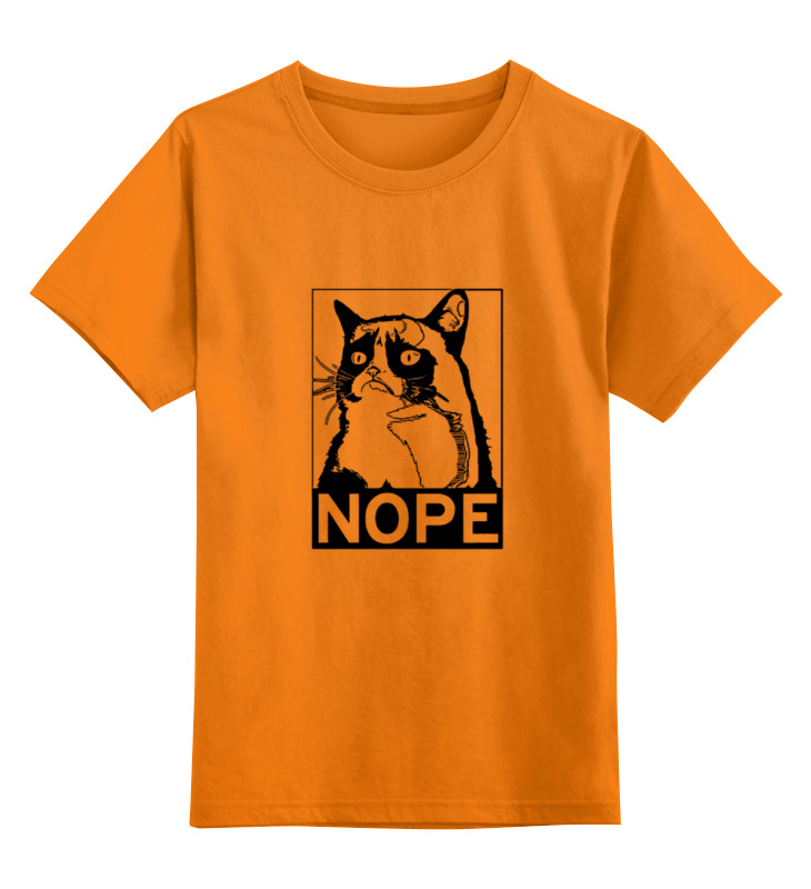 printio детская футболка классическая унисекс сердитый котик Printio Детская футболка классическая унисекс Сердитый котик / grumpy cat (штамп)