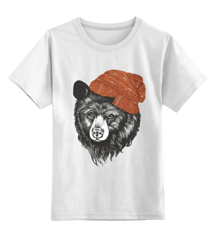 Printio Детская футболка классическая унисекс Медведь в шапке printio футболка классическая медведь в шапке