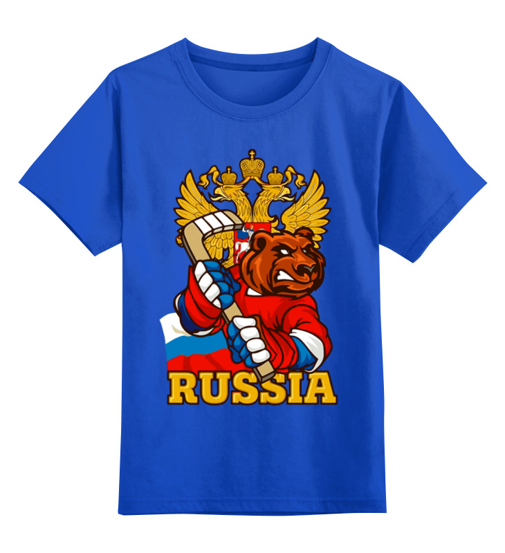 цена Printio Детская футболка классическая унисекс Болеем за россию!