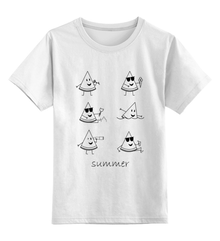 Printio Детская футболка классическая унисекс Арбузик на отдыхе детская футболка капибара плавает в пруду 104 белый