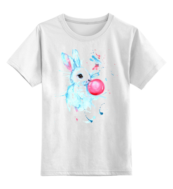 Printio Детская футболка классическая унисекс Заяц с жвачкой детская футболка милый зайчик ловит бабочек 104 белый