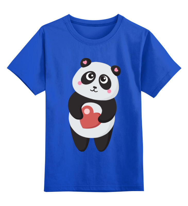 Printio Детская футболка классическая унисекс Панда с сердечком детская футболка милая бабочка 140 синий