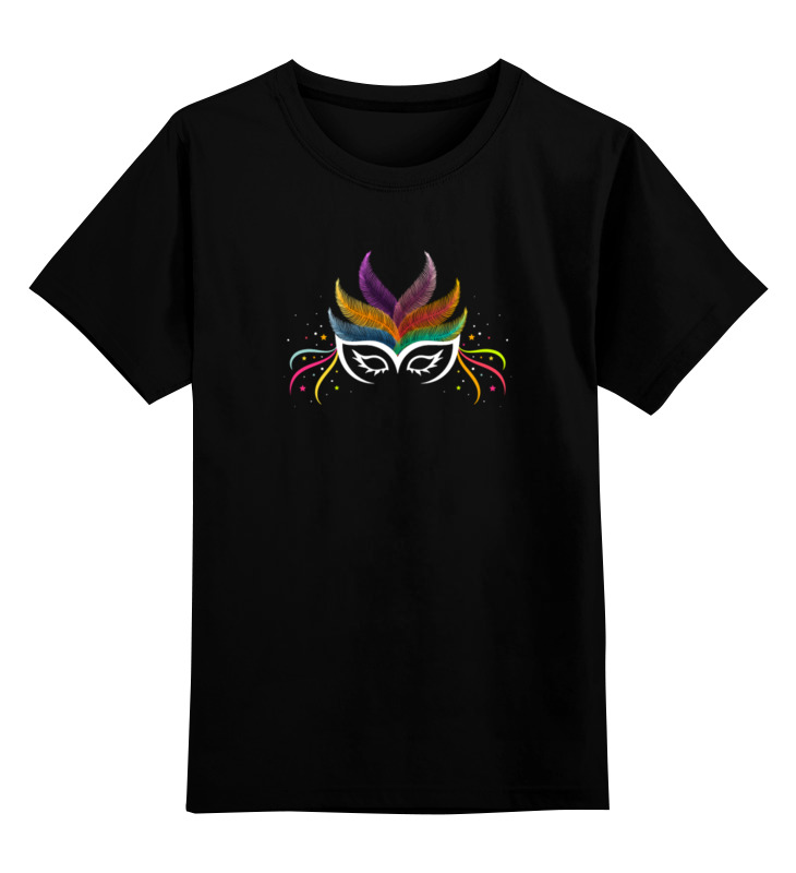 Printio Детская футболка классическая унисекс Карнавал карнавальная маска летучая мышь цвет чёрный