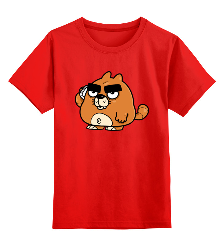 Printio Детская футболка классическая унисекс Толстый котик printio детская футболка классическая унисекс толстый котик