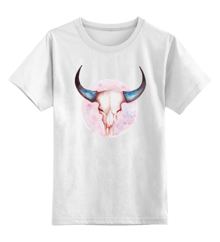 printio детская футболка классическая унисекс череп буйвола Printio Детская футболка классическая унисекс Череп буйвола