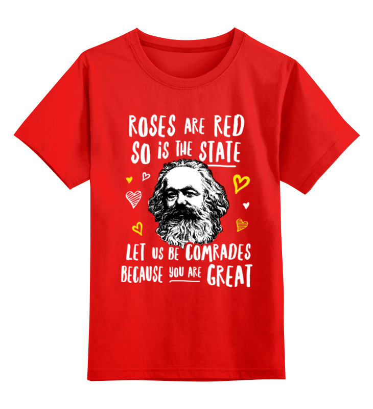Printio Детская футболка классическая унисекс Розы красные, как наше государство.