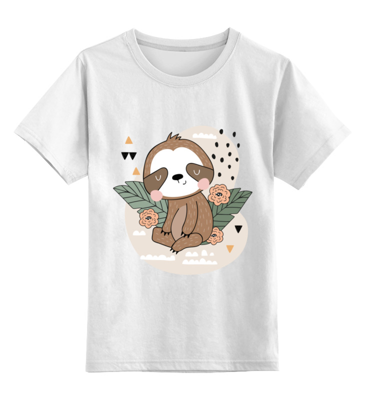 Printio Детская футболка классическая унисекс Милый ленивец силиконовый чехол на vivo y70s 3 ленивца для виво ю70с