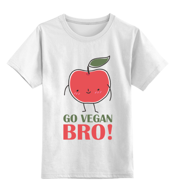Printio Детская футболка классическая унисекс Go vegan bro! printio сумка go vegan bro