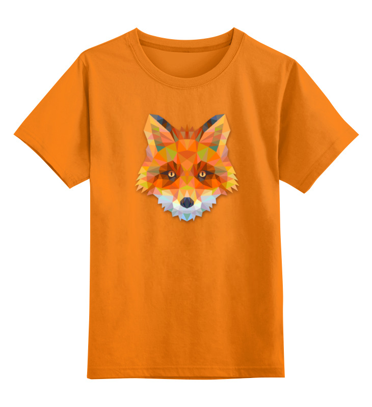 Printio Детская футболка классическая унисекс Полигональная лиса сумка лиса в лесу оранжевый