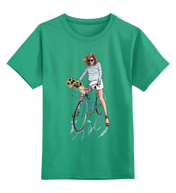 Printio Детская футболка классическая унисекс Девушка с цветами printio детская футболка классическая унисекс череп с цветами