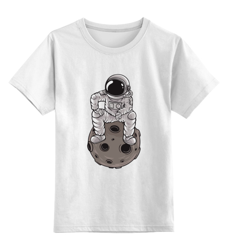 Printio Детская футболка классическая унисекс Космонавт на луне