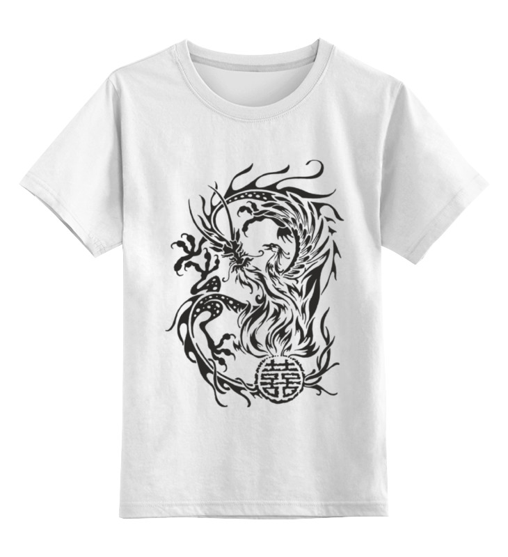 Printio Детская футболка классическая унисекс Дракон и феникс сердце феникса сквозь огонь