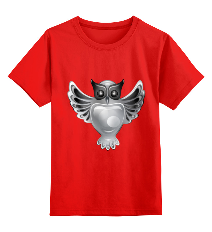 Printio Детская футболка классическая унисекс Серебряная сова серебряная монета на удачу для львов