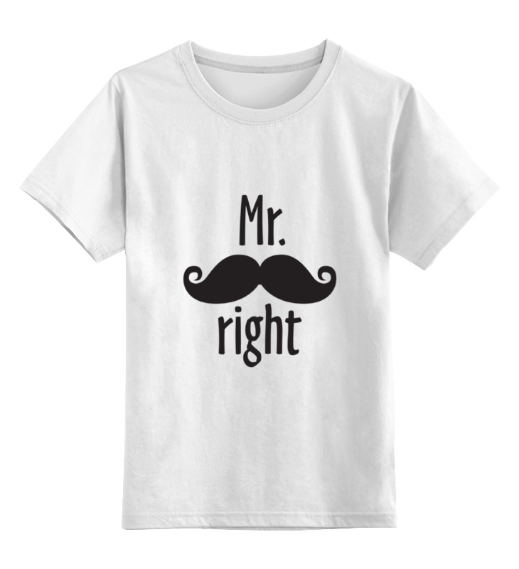 Printio Детская футболка классическая унисекс Mr. right printio футболки парные мистер и миссис
