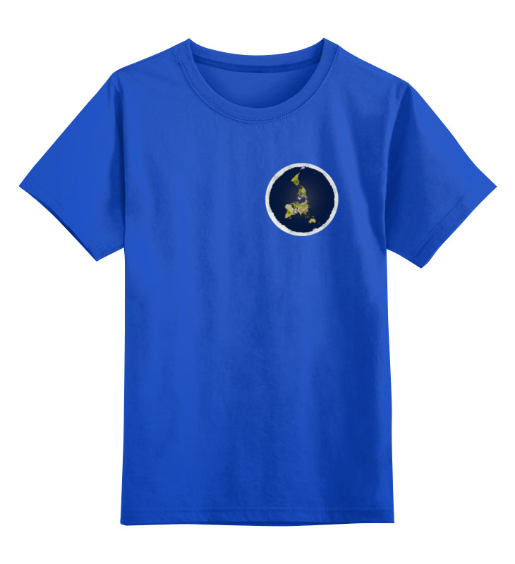 Printio Детская футболка классическая унисекс плоская земля (мужская, синяя)