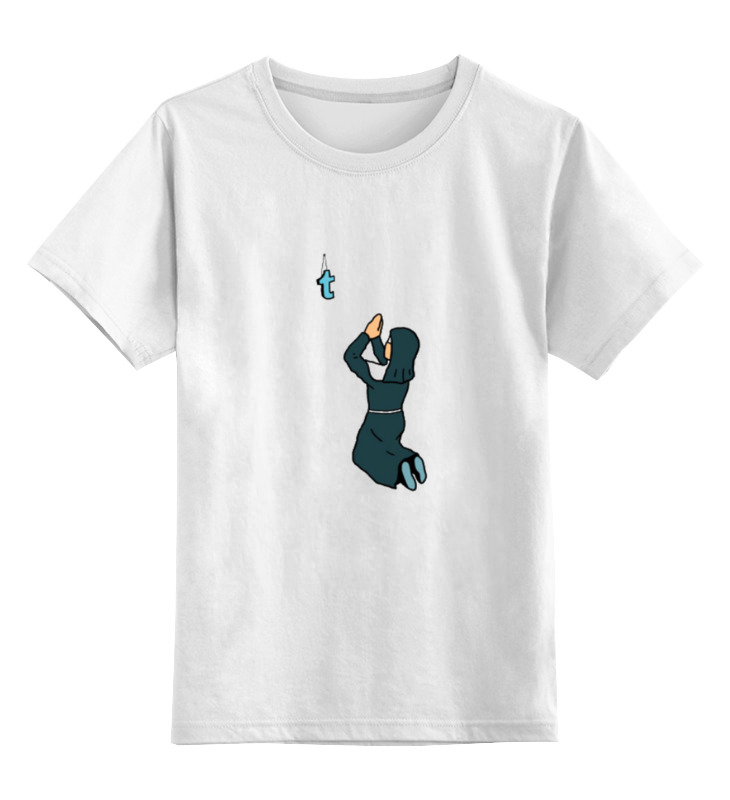 Printio Детская футболка классическая унисекс Монашка молится букве t