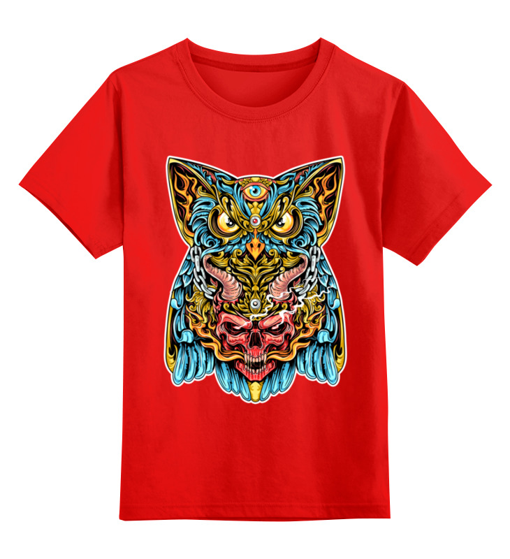 Printio Детская футболка классическая унисекс ◈ owl and skull ◈ printio футболка классическая fox and owl