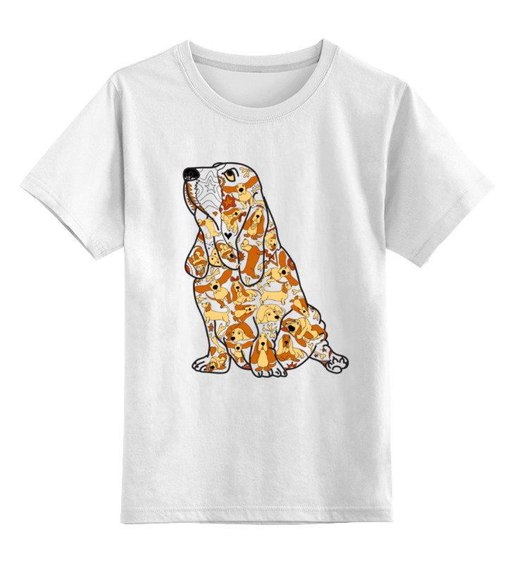Printio Детская футболка классическая унисекс Смешная собака бассет
