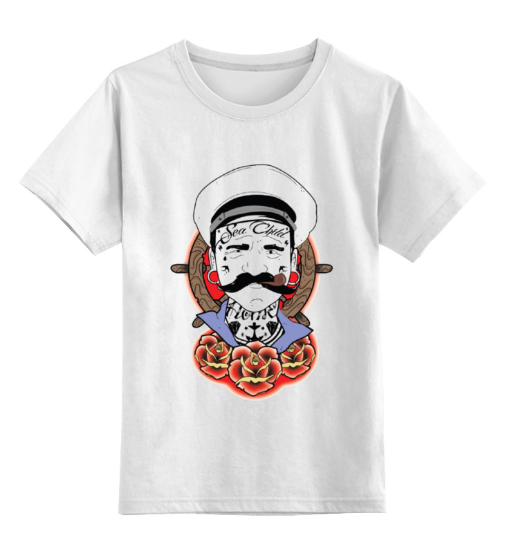 цена Printio Детская футболка классическая унисекс Мужик с трубкой