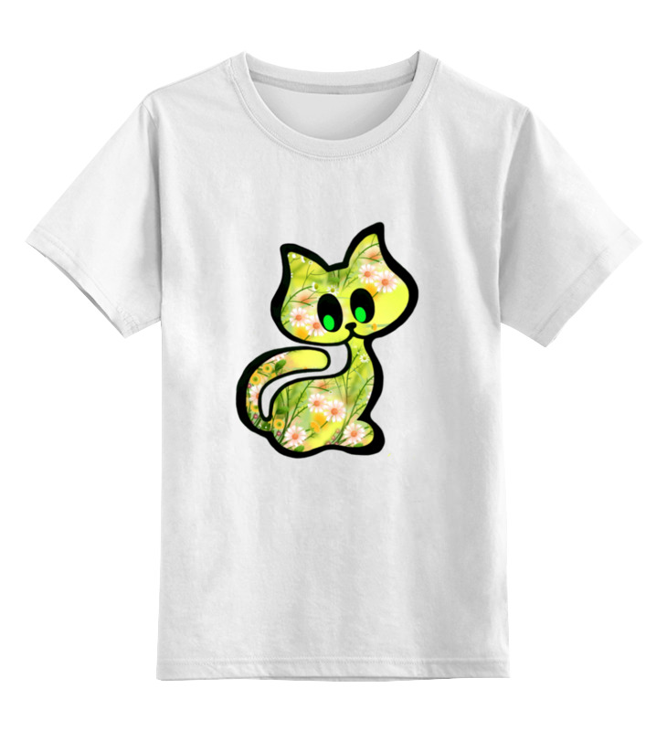 Printio Детская футболка классическая унисекс Цветной котик детская футболка котик купидон 104 белый