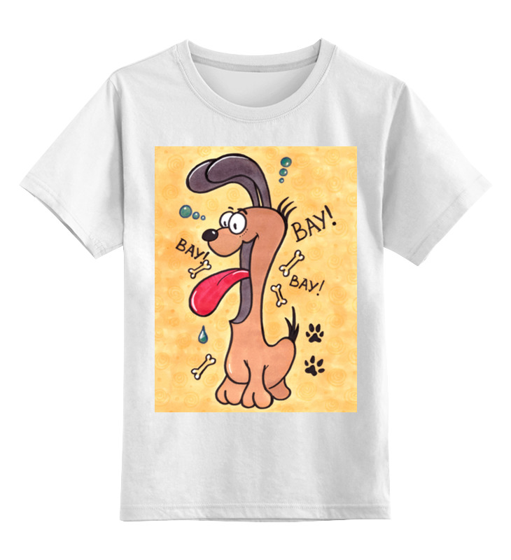 Printio Детская футболка классическая унисекс Веселый пес вау