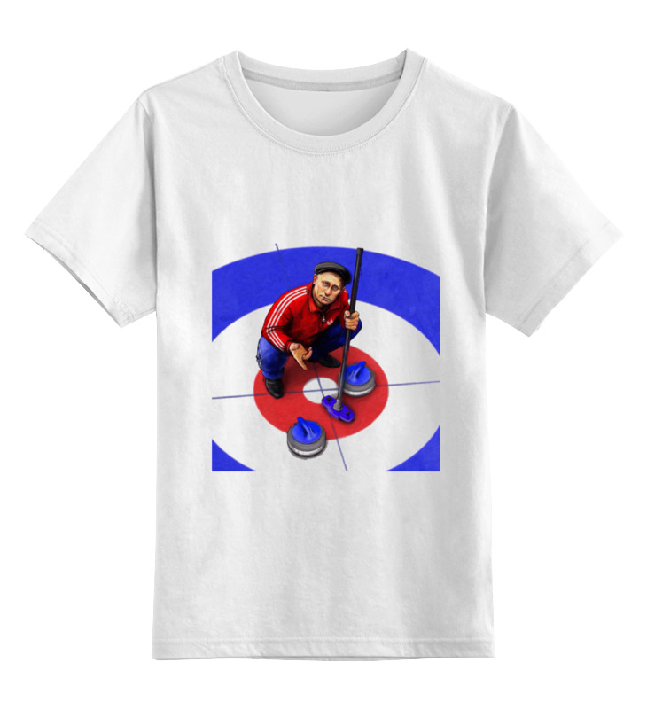 Printio Детская футболка классическая унисекс Путин - кёрлинг