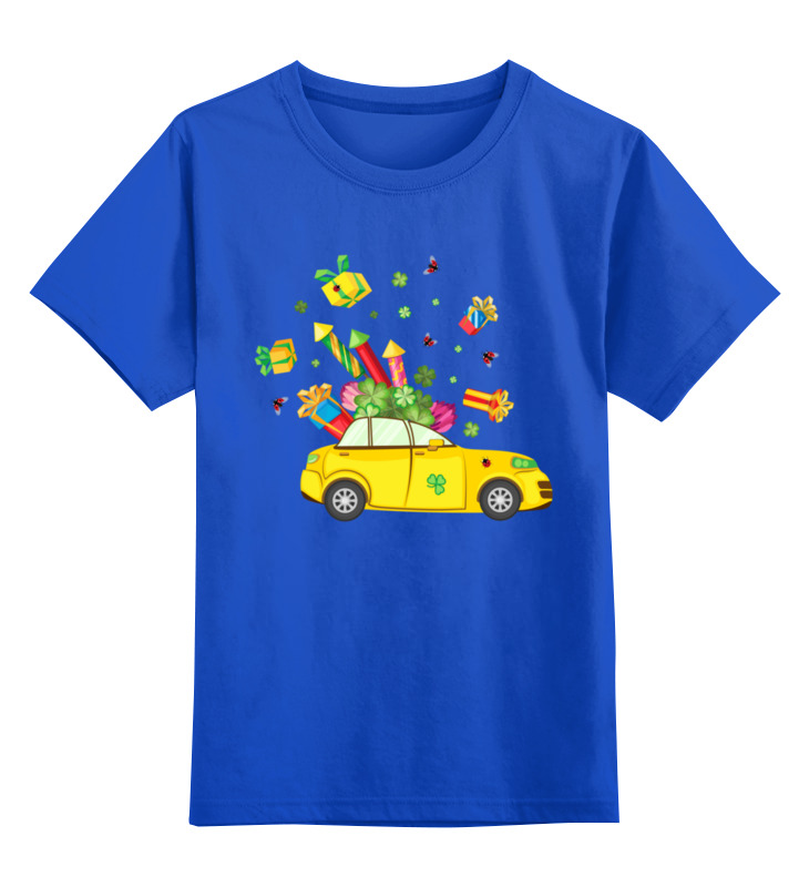 цена Printio Детская футболка классическая унисекс Золотая машина