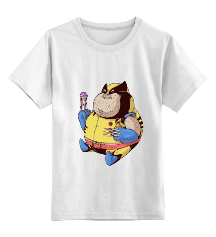 Printio Детская футболка классическая унисекс Fat wolverine