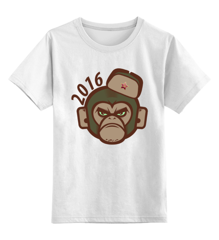 Printio Детская футболка классическая унисекс Обезьяна - символ нового 2016 года. printio детская футболка классическая унисекс обезьяна символ нового 2016 года